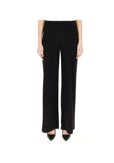 Pantalone Joseph Ribkoff donna 221340S25 Nero tinta unita wide leg gamba larga JOSEPH RIBKOFF | 221340S2511